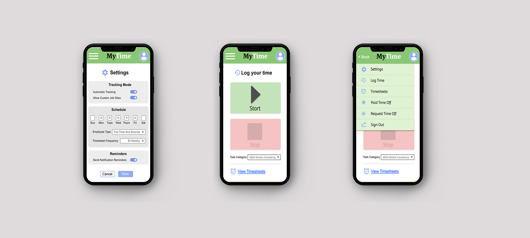 MyTime Hospital Timesheet App UI/UX Case Study