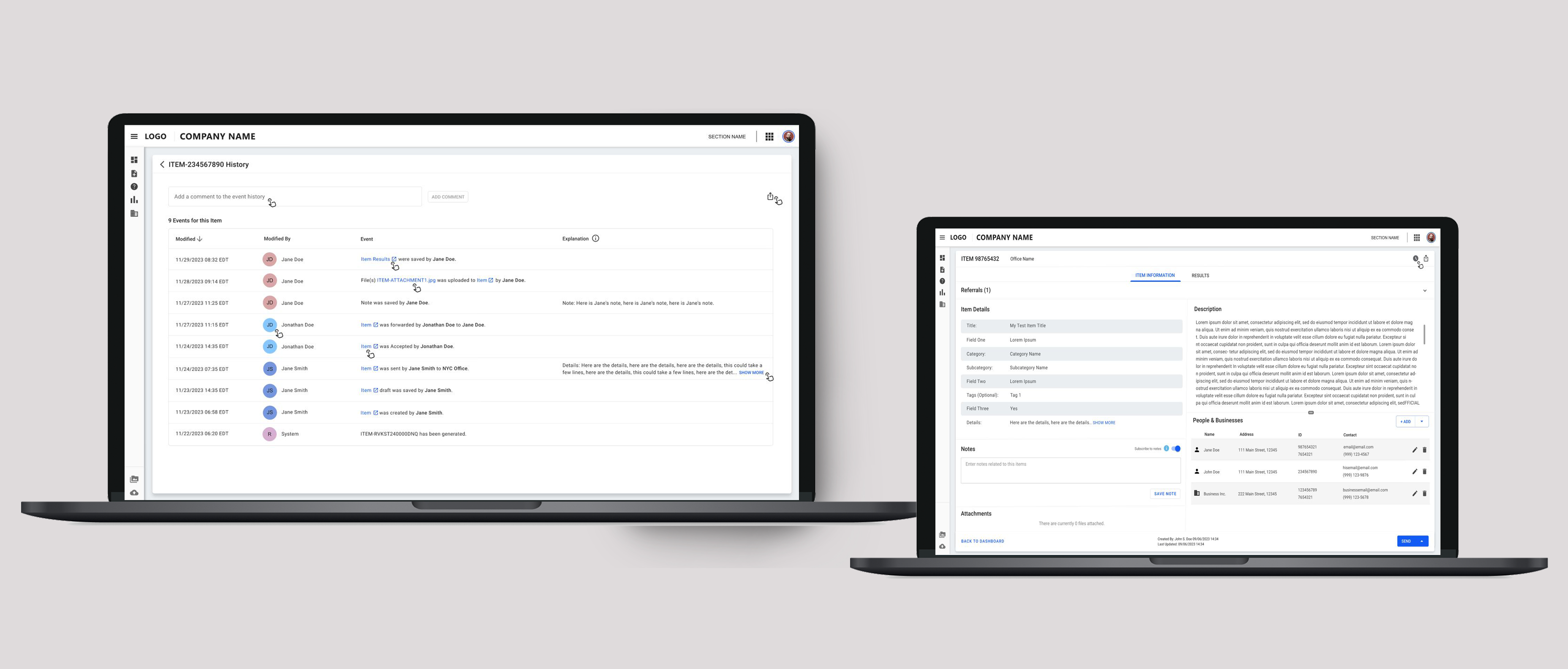 New History Log Feature to Application Case Study