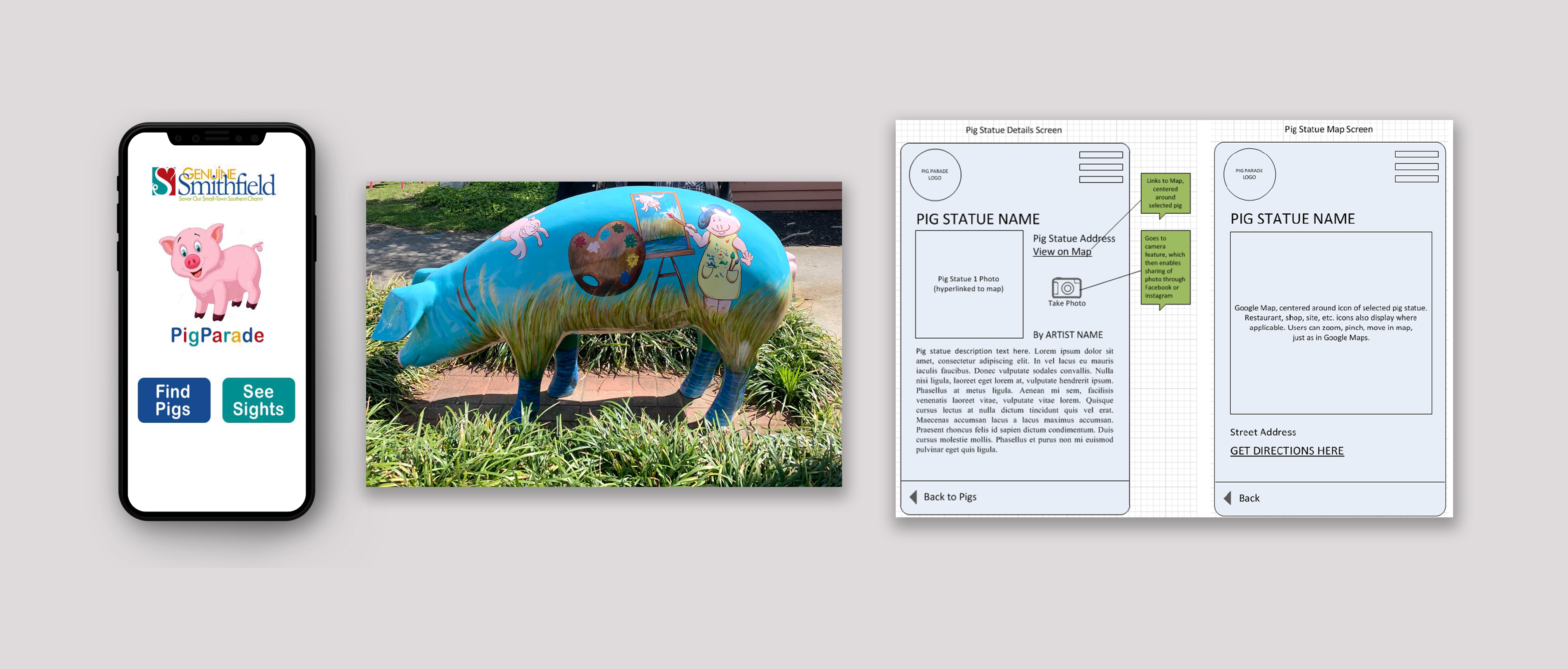 Pig Parade App Design UI/UX Case Study
