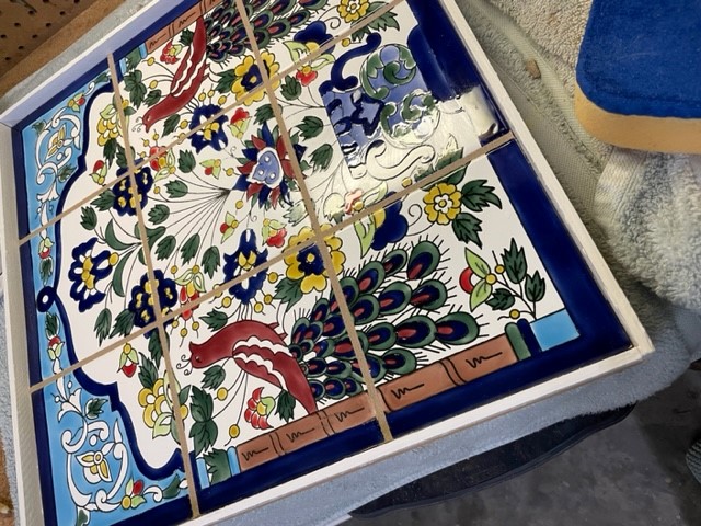 Tile project I grouted and made a custom frame for